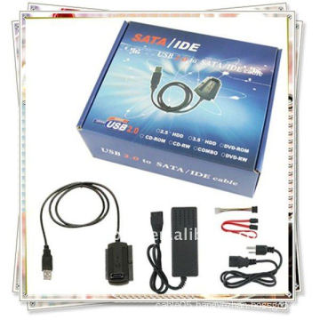 Portable usb to sata ide adapter with cables for hdd box 2.0 standard